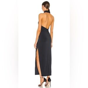 Norma Kamali Charcoal Backless Dress